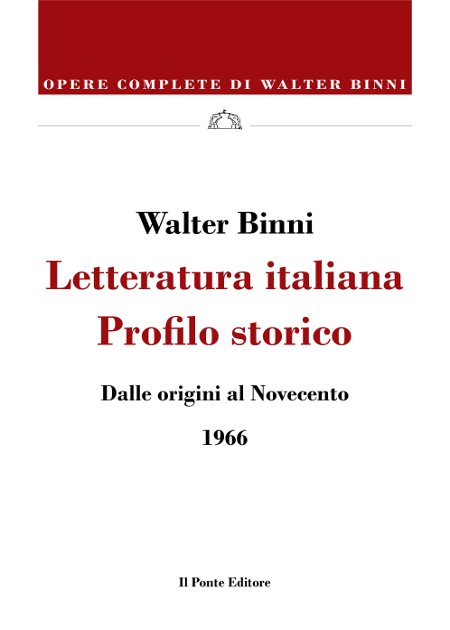 Letteratura italiana. Profilo storico 1966