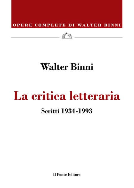 La critica letteraria 1934-1993