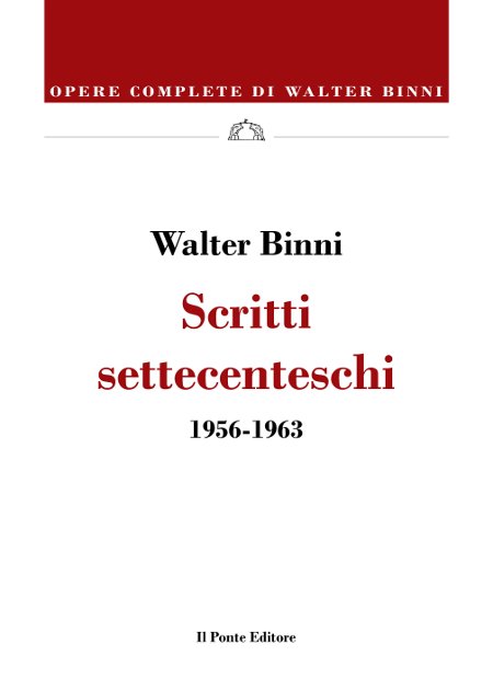 Scritti settecenteschi 1956-1963